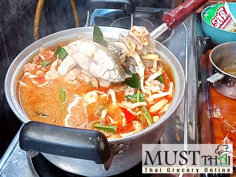 Creamy tom yum sea bass