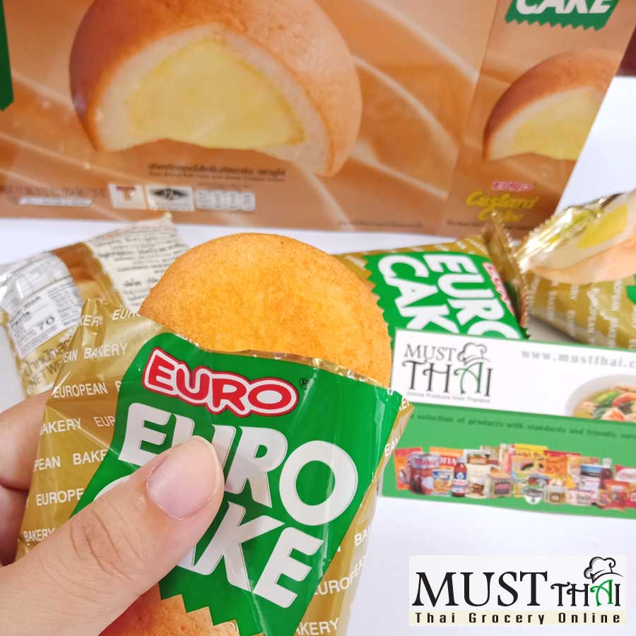 Euro Custard Cake Puff Cake and Sweet Custard Cream box of 12 pieces