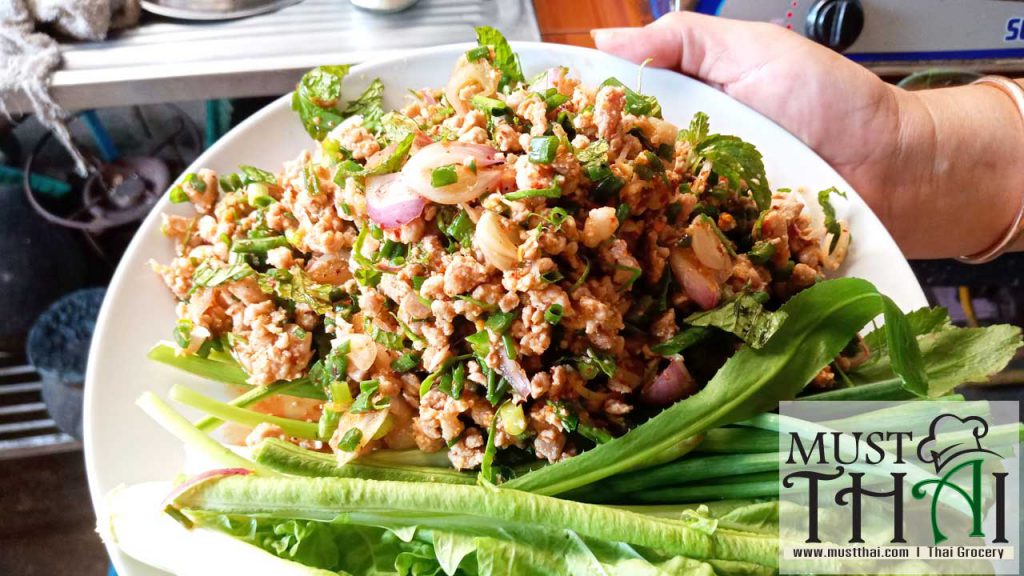 Thai minced pork salad (Larb)